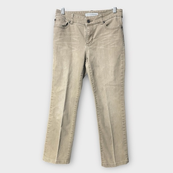 Chico's Denim - Trendy Size 0S Chicos Platinum Denim In A Earthy Green Wash